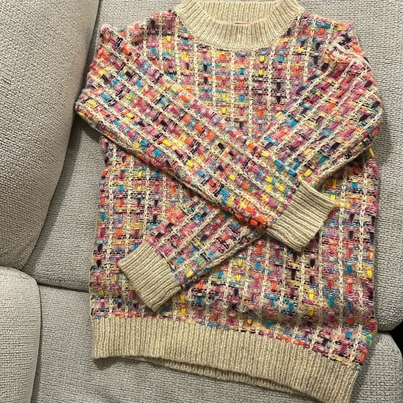 Tweed like colorful sweater size small - Picture 1 of 5
